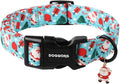DOGWONG Christmas Santa Dog Collar- Cute Blue Christmas Penguin Dog Collar for Small Medium Large Dogs XL