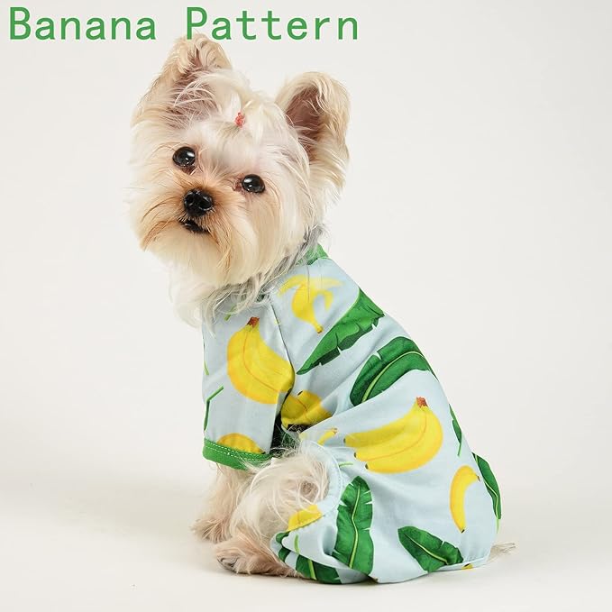 Dog Clothes for Small Dogs Boy Girl, Dog Pajamas Tiny Chihuahua Yorkie Spring Summer Shirt, Cute Puppy Outfit Pjs Jumpsuit Cat Onesie Apparel Pet Clothes