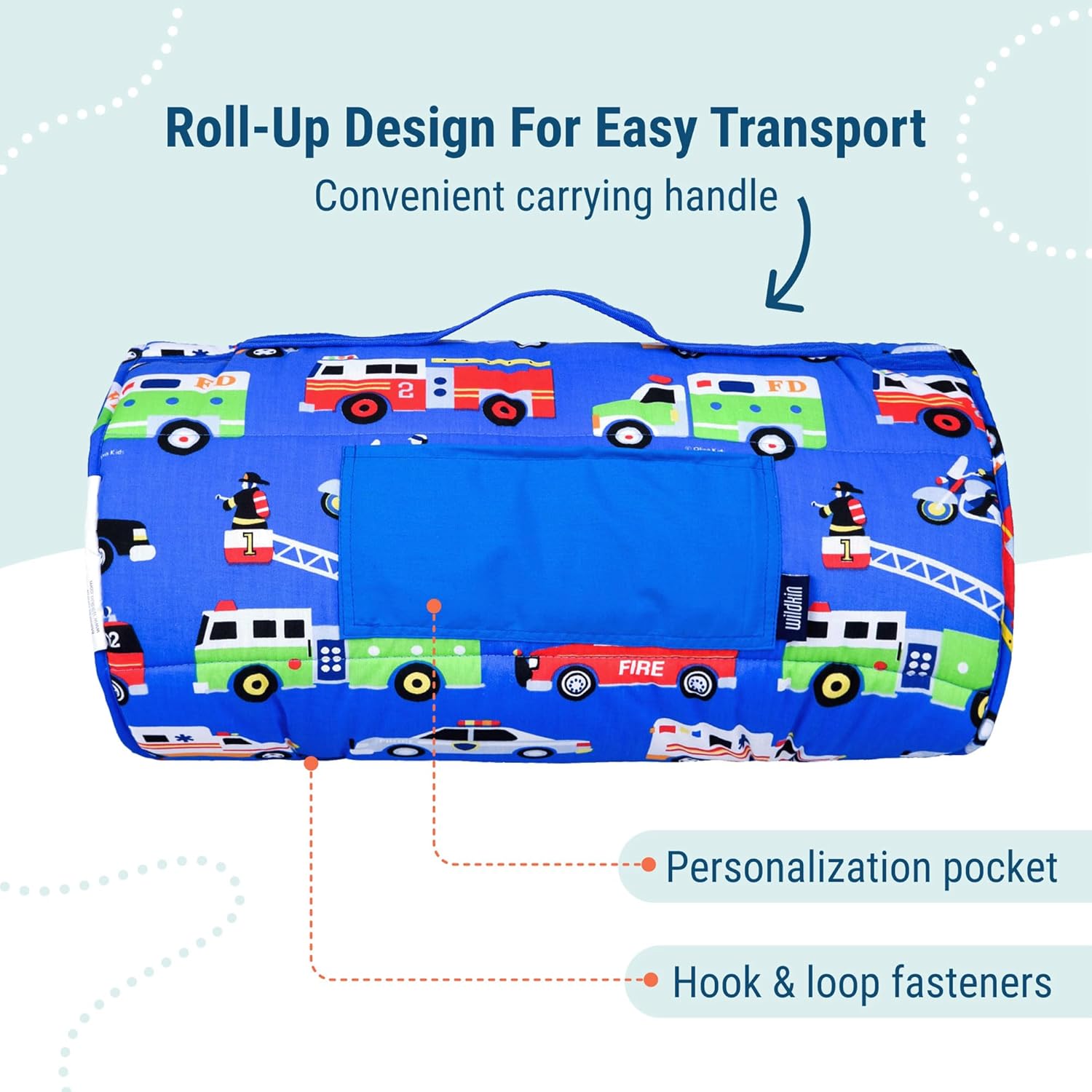 Wildkin Kids Original Nap Mat – Cozy Kids Sleep Mat with Pillow, Ideal for School & Travel - Heroes