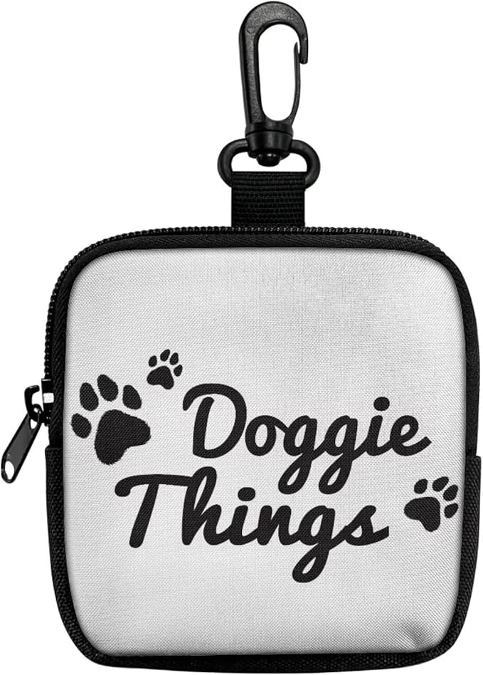 KEIAHUAN Dog Training Treat Pouch with Pocket Doggie Walking Trainer Fanny Pack Hands-Free Snack Pouch for Dog Training, Walks & Outdoor Use (Doggie Thing)