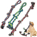 3-Pack Heavy Duty Dog Rope Toy, Tough Chew Toys, Durable Interactive Tug of War &Teeth Cleaning Ropes for Large and Medium Aggressive Chewers (3-Pack, Large)