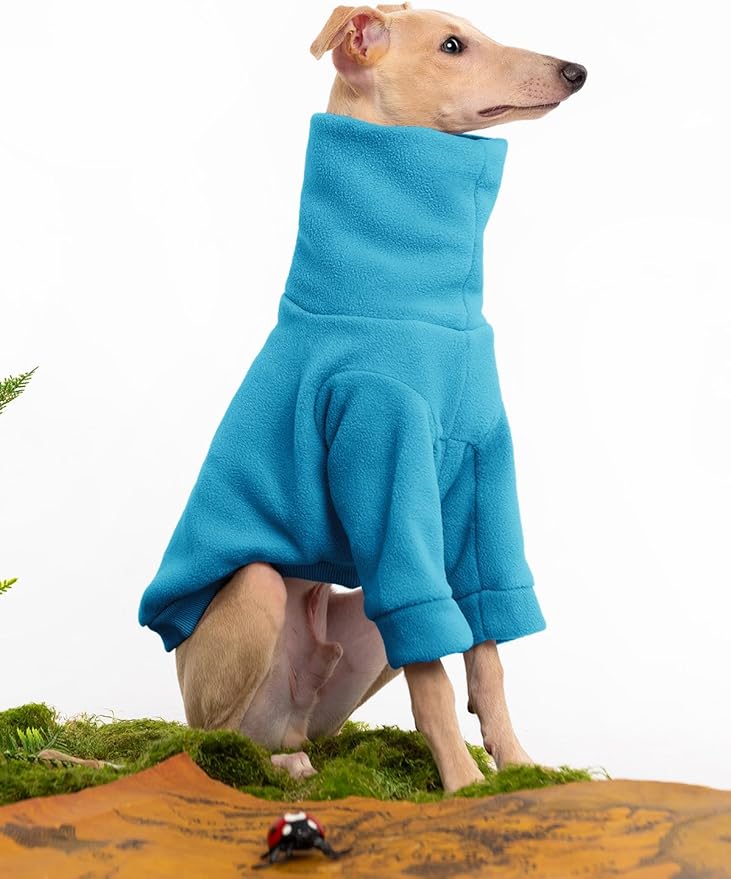 Dog Fleece Sweater Turtleneck Long Sleeve Pullover Sweatshirt Warm Puppy Clothes for Small Medium Dogs