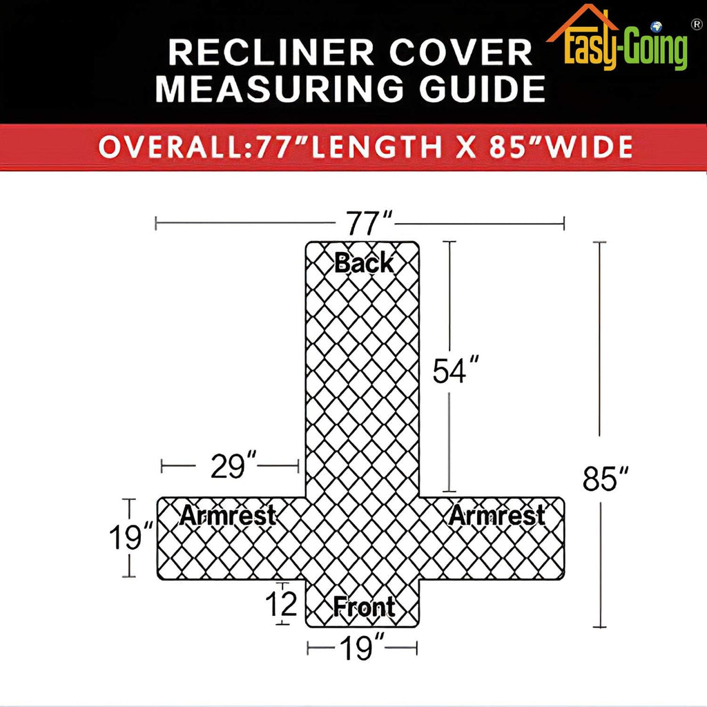 Easy-Going Recliner Chair Slipcover Reversible Sofa Cover Water Resistant Couch Cover Furniture Protector with Elastic Straps for Pets Dog (Recliner, Ivory/Ivory)