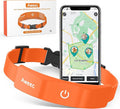 GPS Wireless Dog Fence with Free App, Electric Fence System with Training Collar, Portable Fence for Outdoor Use, Rechargeable Waterproof Flexiable Collar, Adjustable for Large Medium Dogs (Orange)