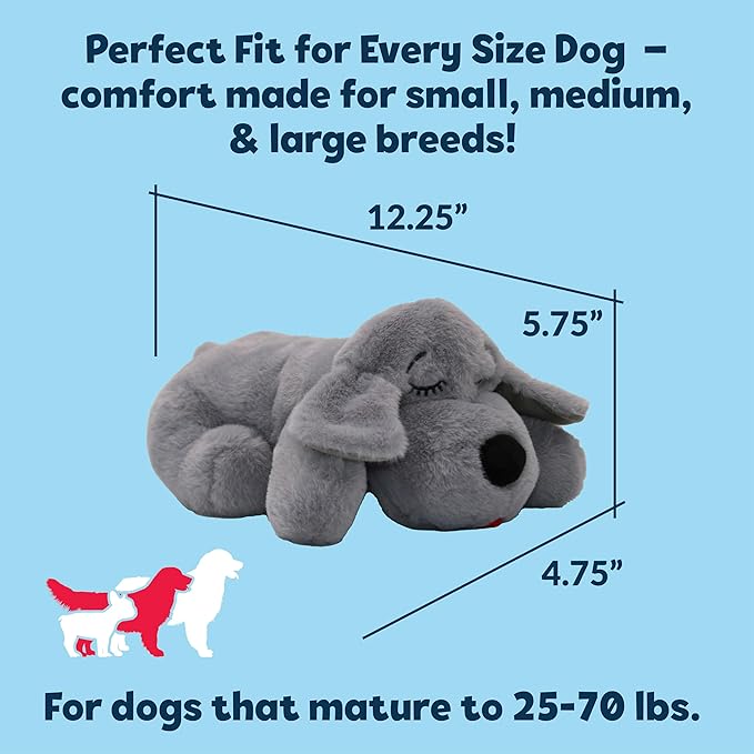 Original Snuggle Puppy Toys - Heartbeat Puppy for Dogs - Pet Anxiety Relief and Calming Aid - Comfort Dog Toys for Behavioral Training