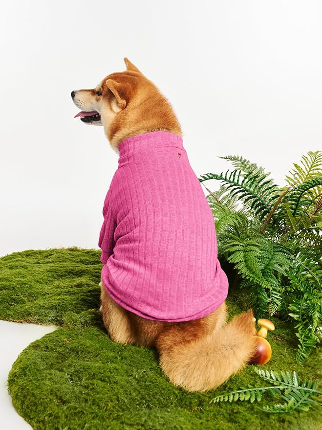 Dog Turtleneck Knitted Shirt Stretchy Pullover Sweater Winter Warm Puppy Clothes for Small Medium Dogs