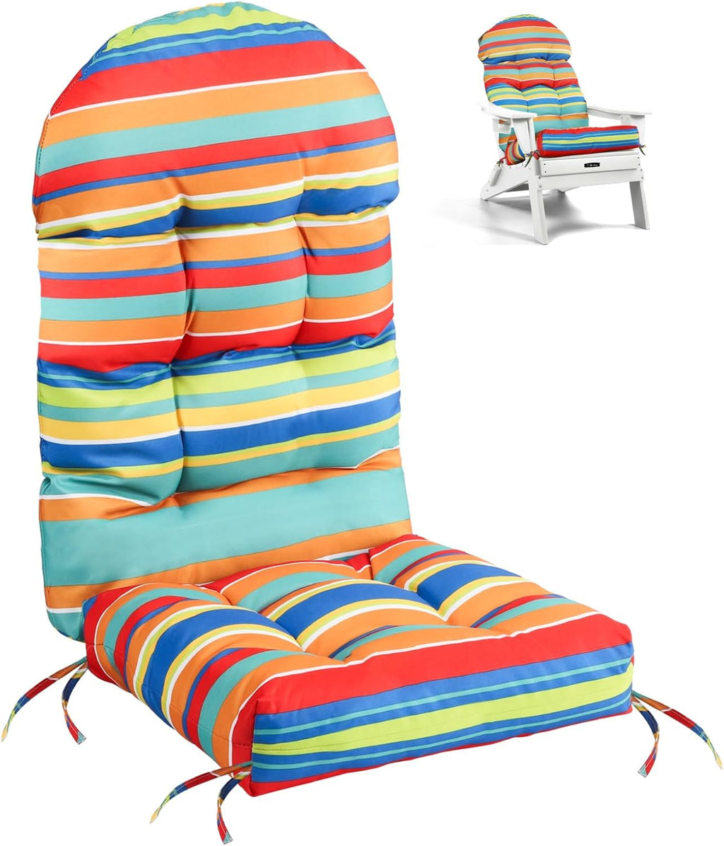 FUNBERRY Adirondack Chair Cushion Polyester, Waterproof, UV Fade Resistant, Set of 1, 44''L x 19''W x 4''H