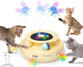ORSDA Cat Toy, 3-in-1 Automatic Interactive Electronic Moving Ambush Feather, Fluttering Butterfly, Track Balls, USB Rechargeable Powered Smart Indoor Exercise Kicker