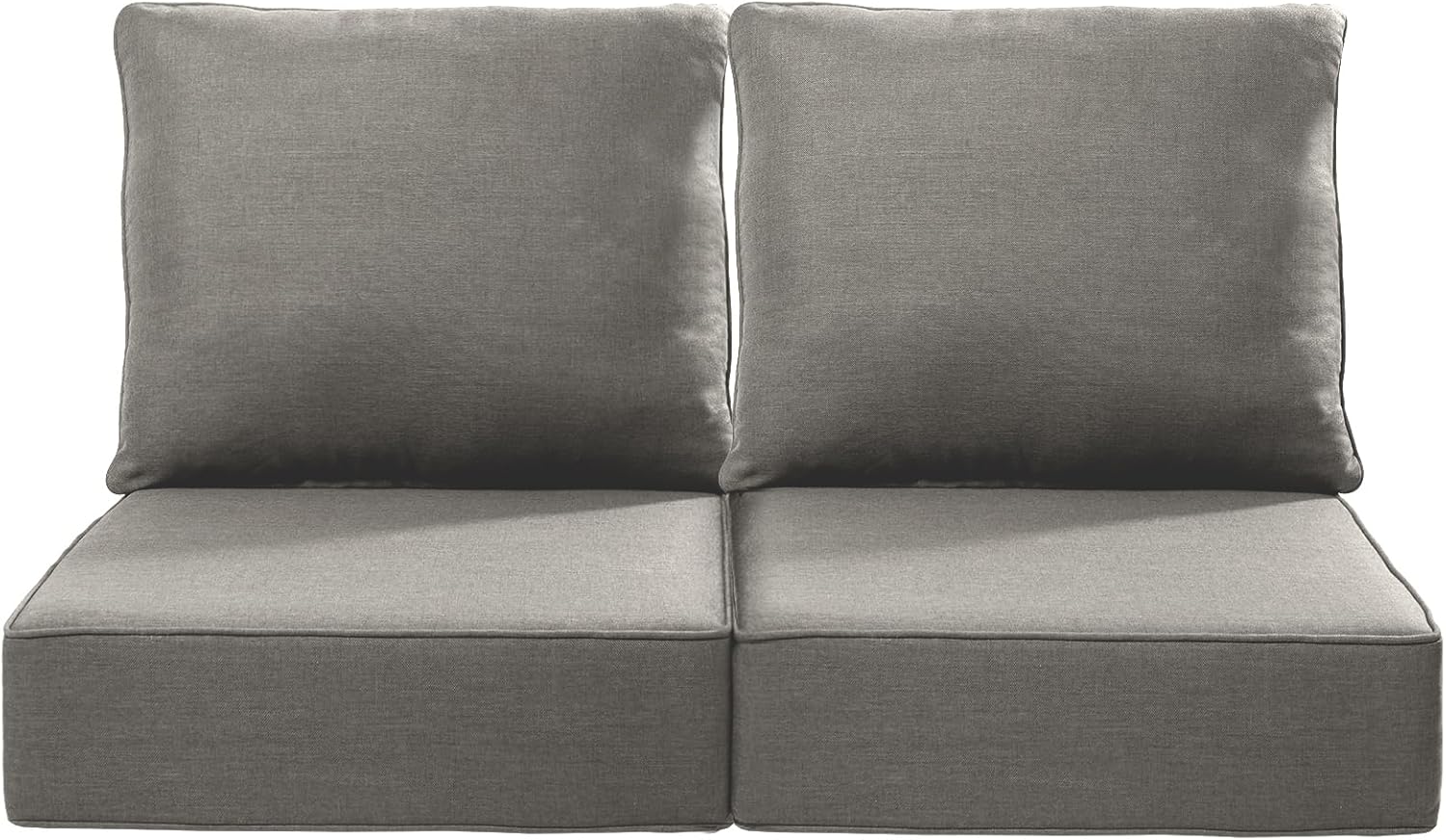 Luxury 24x24x6 Inch Outdoor Seat Cushions - Set of 2 Water Resistant Patio Chair Comfortable Cushion for Porch Set Rattan Dining Rocker Glider Chairs Loveseat Couch Sectional Sofa - Grey
