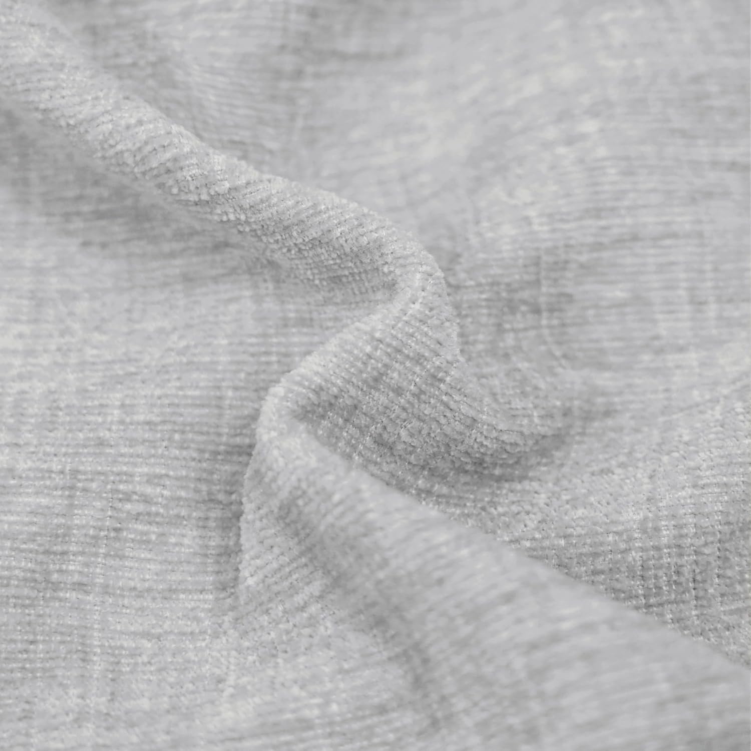 CaliTime Throw Pillow Covers Decorative 16 X 16 Inches Pack of 2 Cozy Solid Dyed Soft Chenille Cushion Cases with Pom Poms for Couch Sofa Bed Living Room Home Moonbeam Gray