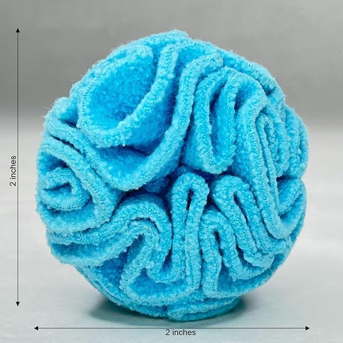 Puppy and Small Breed Snuffle Interactive Foraging Dog Puzzle Ball Toy Blue Small