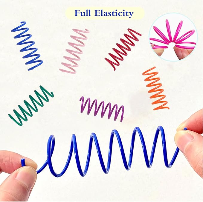 12PCS 12Colors Cat Spring Toys for Indoor Cats, Interactive Coil Springs for Self Play, Durable Heavy Plastic Cat Spiral Spring, Hunting, Biting, Swatting Creative Kitten Toy.