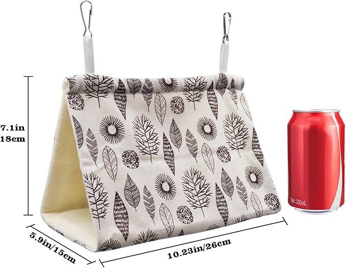 2 Pack Hanging Winter Warm Bird Nest House, Comfortable Bird Bed for Cage, Hanging Hammock for Budgies, Cockatiels, Lovebirds, Conures, Quakers, Small to Medium Birds