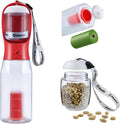 Dog Water Bottle with Food Container & Poop Bag Holder, Travel Water Bowl, Portable Pet Dispenser, Dog Gifts Stuff Accessories Items, Puppy Essentials for Yorkie Chihuahua Walking Hiking