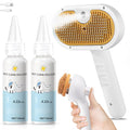 Pet Steam Brush for Dog & Cat – 3-in-1 Spray Hair Removal Comb – Steam for Shedding & Grooming – Water Brush for Long & Short Haired Pets – Spritz Defur Comb