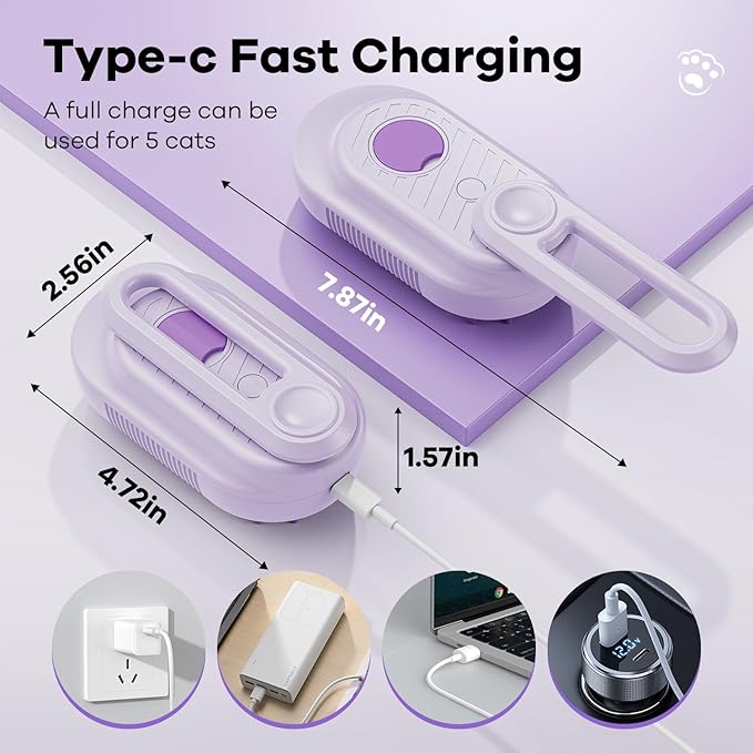 Cat Steam Brush for Shedding, 4 in 1 Cat Steamy Brushs Cleanser with Foldable Handle, Pet Spa Brush for Cats, Spritz Defur Comb for Pets, Steam Brushs for Cats, Pet Spray Hair Removal Comb