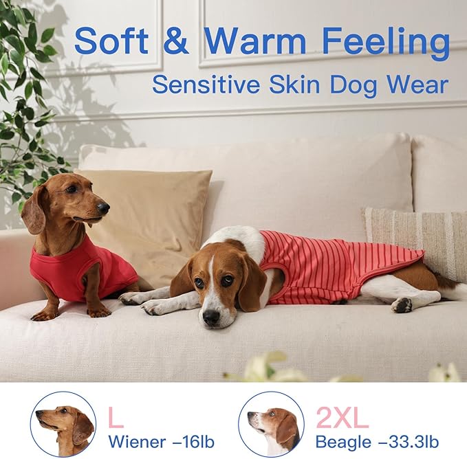 3 Pack Fleece Sweaters for Small Dogs -Red-S, Classic Pullover | Lightweight Breathable for Puppies Outdoor Walks,Chihuahua Sweatshirt,Soft Warm for Daily Wear