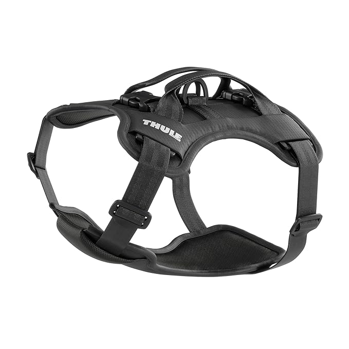 Thule Cappy Dog Harness S - Crash-Tested for Safety - Seatbelt passthrough - Adjustable & Easy to Clean - Padded Breathable mesh Panels - Leash Loop - Step-in Design
