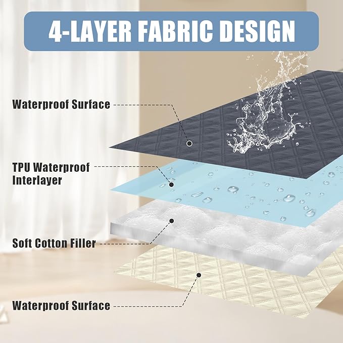 Smiry Waterproof Dog Bed Cover Pet Blanket, Soft Washable Dog Blanket for Furniture Bed Couch Sofa Reversible, Checkered (40"x70", Dark Grey/Beige)