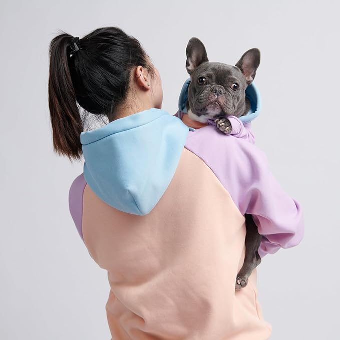 Spark Paws Dog Hoodie – Premium Dog Sweater for Small, Medium, and Large Dogs | Warm Outfits for French Bulldogs, Pitbull, Puppy, Winter Jacket Alternative - Cotton Candy - 4XL