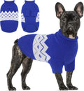 Queenmore Warm Dog Sweater, Soft Pet Knitwear, Knitted Pullover, Winter Pet Clothes for Small Medium Dogs Cats