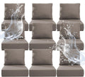 6" Thicker Outdoor Chair Cushion 9 Sets - 24" *24" *6" Waterproof Patio Furniture Cushions with Removable Cover, 28D High Density Sponge Filling Thicken Outdoor Patio Cushions - Grey