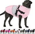 AOFITEE Dog Coat, Large Dog Jacket, Dogs Coat with Harness Built in, Reflective Waterproof Dogs Jackets Winter with Furry Collar, Warm Polar Fleece Pet Sweater Snowsuit for Doberman, Great Dane XXXL