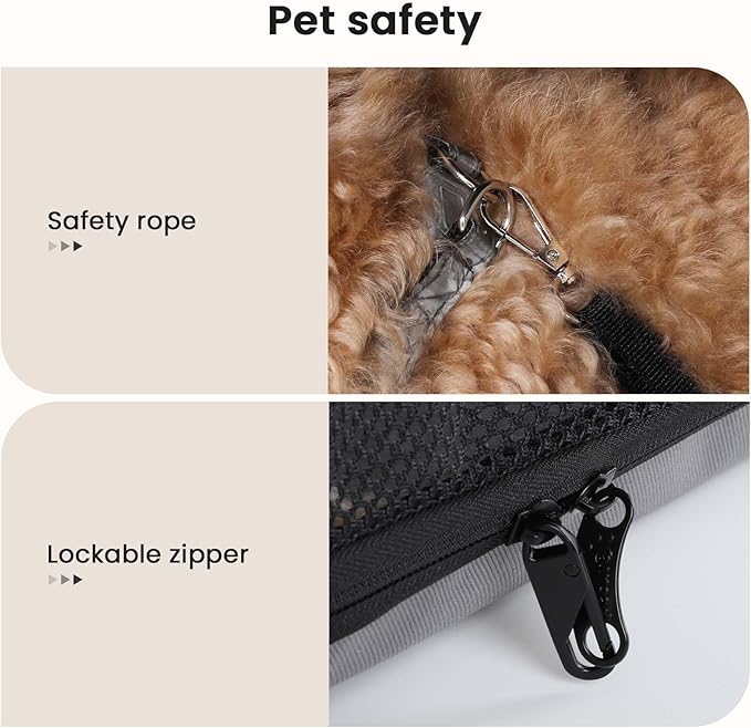Dog Car Carrier Light Weight, Dog Carrier for Car Easy to Assemble, Dog Car Crate Portable and Breathable, Foldable Pet Carrier for Both Indoor and Outdoor Use, Dog Travel Crate with Curtain Gray