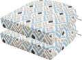 idee-home Outdoor Chair Cushions Set of 2, Thick 17" x 17" x 3" Outdoor Seat Cushions Patio Furniture Waterproof with Ties, Dining Pads