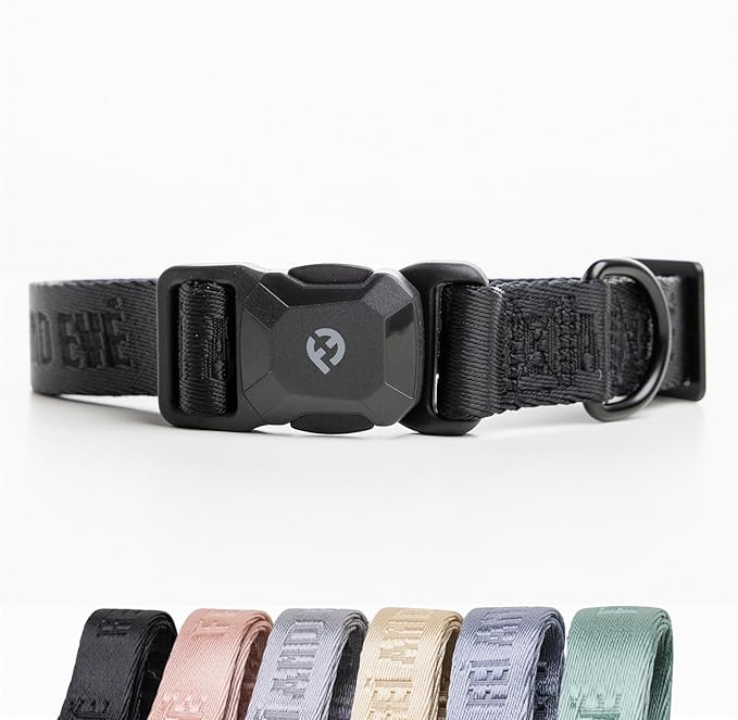 2025 New Edition, Fei & Eve MagEase Dog Collar - Patented Magnetic Buckles | Fur-Safe | Premium 210D Nylon | 450LB Escape-Proof | Adjustable Fit | Large (Black)
