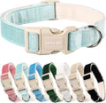 ARING PET Dog Collar-Cotton Puppy Collar for Small Dogs, Lightweight Comfortable Green Pet Collars with Quick Release Buckle for Small Medium Large Dog