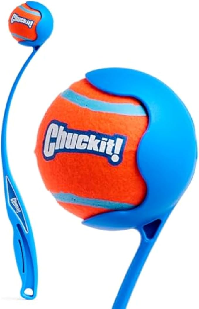 Chuckit! Dog Ball Launcher - Junior 18" with Medium (2.5"), Dog Fetch Ball Thrower, For Dogs 20-60 Pounds, Made in USA