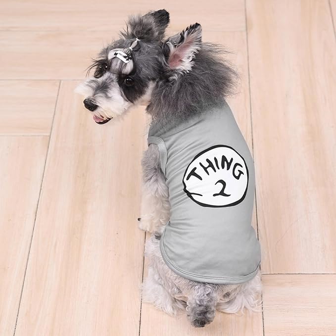 CuteBone Dog Shirts 2-Pack Soft Pet Clothes Breathable Summer Vest for Small Puppy and Stretchy Cat Apparel 2BX20S-D