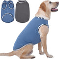 IECOii 2 Pack Dog Shirt for Large Dogs | Pullover T-Shirts, Sun Protection in Outdoor, Sleeveless Tank Top for Large Breeds, Grey+Blue, 3XL