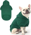 KOOLTAIL Basic Dog Hoodie - Soft & Warm Pet Hoodie Sweater with Leash Hole and Pocket, Dog Winter Coat, Cold Weather Clothes Sweatshirt for Small Medium Large Dogs Puppy Cat Boys Girls Deep Green SM
