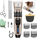 Cat Clippers for Matted Hair, Cat Grooming Kit, Cordless Cat Shaver for Long Hair, Low Noise Paw Trimmer, Cat Hair Trimmer for Grooming,Quiet Pet Hair Clippers Tools for Cats Dogs (Gold)