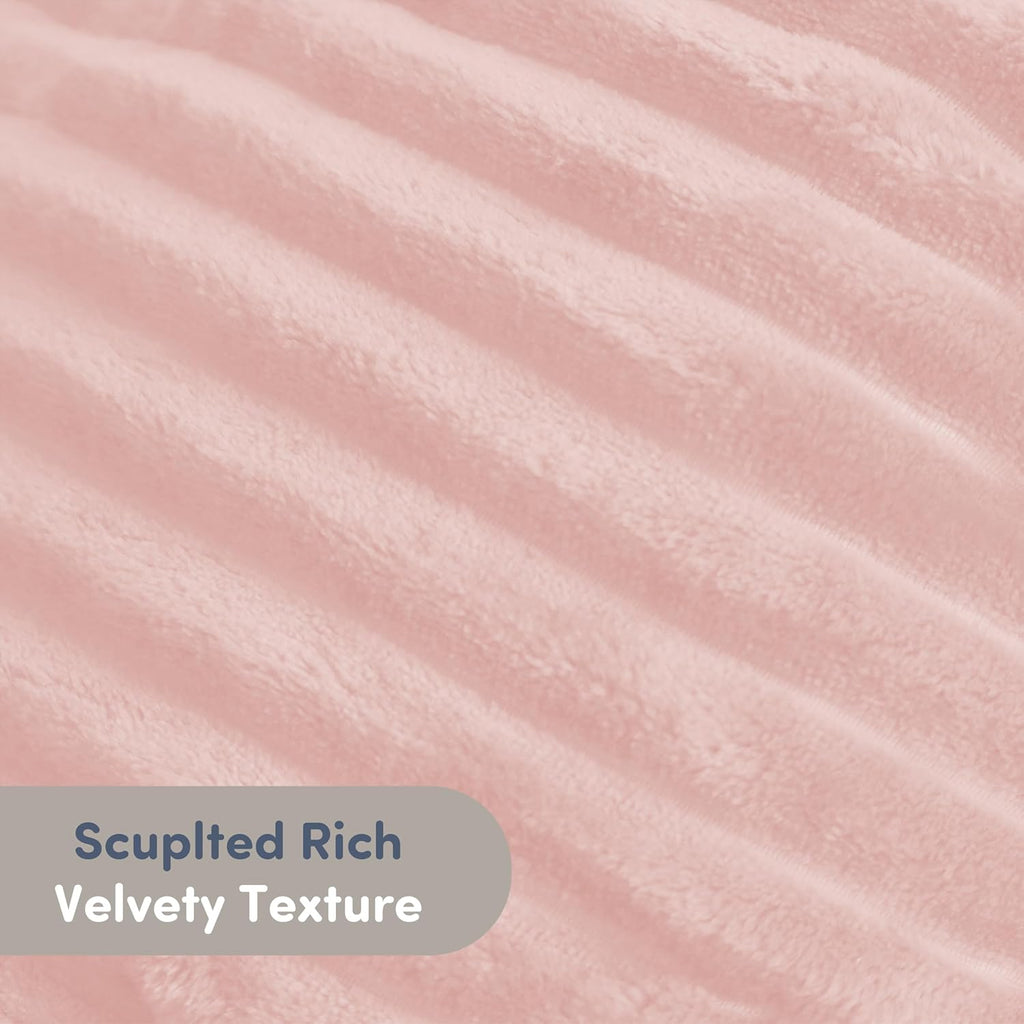 Nestl Reading Pillow with Shredded Memory Foam, Luxe Cut Plush Back Pillow for Sitting Up in Bed, Back and Arms Adjustable Support for Adult & Teens, Backrest Pillows with Washable Cover Peach Beige