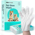 Pet Glove Wipes for Dogs and Cats [Individually Wrapped][Hypoallergenic Cleaning & Deodorising] Glove Bathing Wipes Moisture-rich Thickened Gloves for Daily Care, Traveling, Rinse Free Grooming Wipes