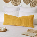 Kevin Textile 20x54 Inch Long Body Lumbar 1 Pack Boho Decorative Throw Pillow Cover Soft Striped Corduroy Rectangle Cushion Case Farmhouse Accent for Living Room Couch Sofa Bed, Mustard Yellow