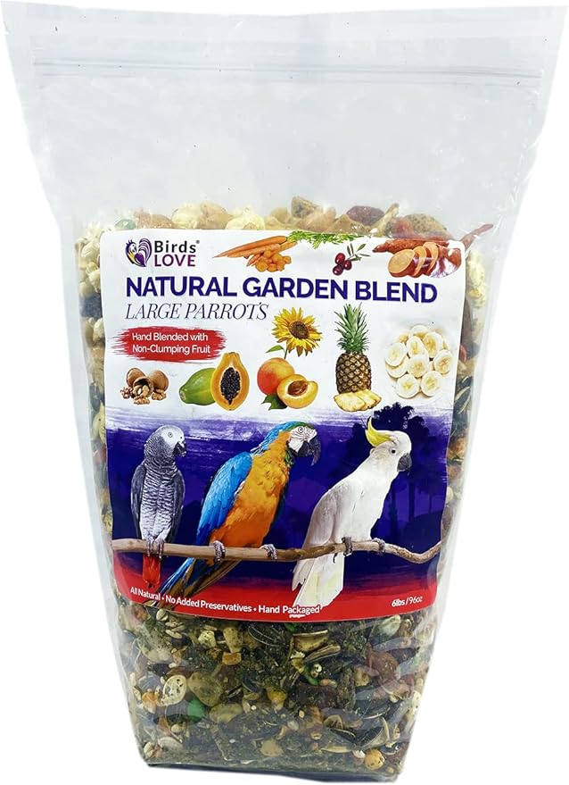 Birds LOVE All Natural Garden Blend Bird Food for Parrots 6lb