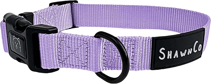 ShawnCo Dream Walk Dog Collar- Premium, Adjustable and Comfortable Pet Collar for Small, Medium, Large and Extra Large Dogs (M, ICY Lilac)