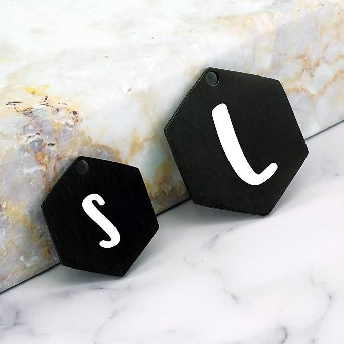 Ultra Joys Stainless Steel Pet ID Tag Dog Name Tags Personalized Front and Back Engraving, Customized Dog Tags and Cat Tag, Optional Engraved on Both Sides, Hexagon Tag with Vine Design, Small