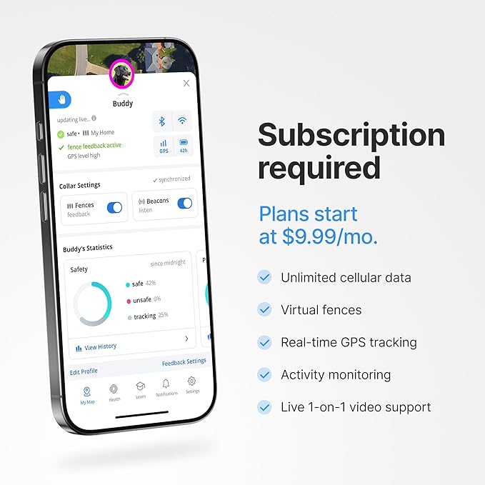 Halo Collar 5, New Wireless Dog Fence & GPS Dog Collar, Subscription Required, Waterproof, Graphite, One Size