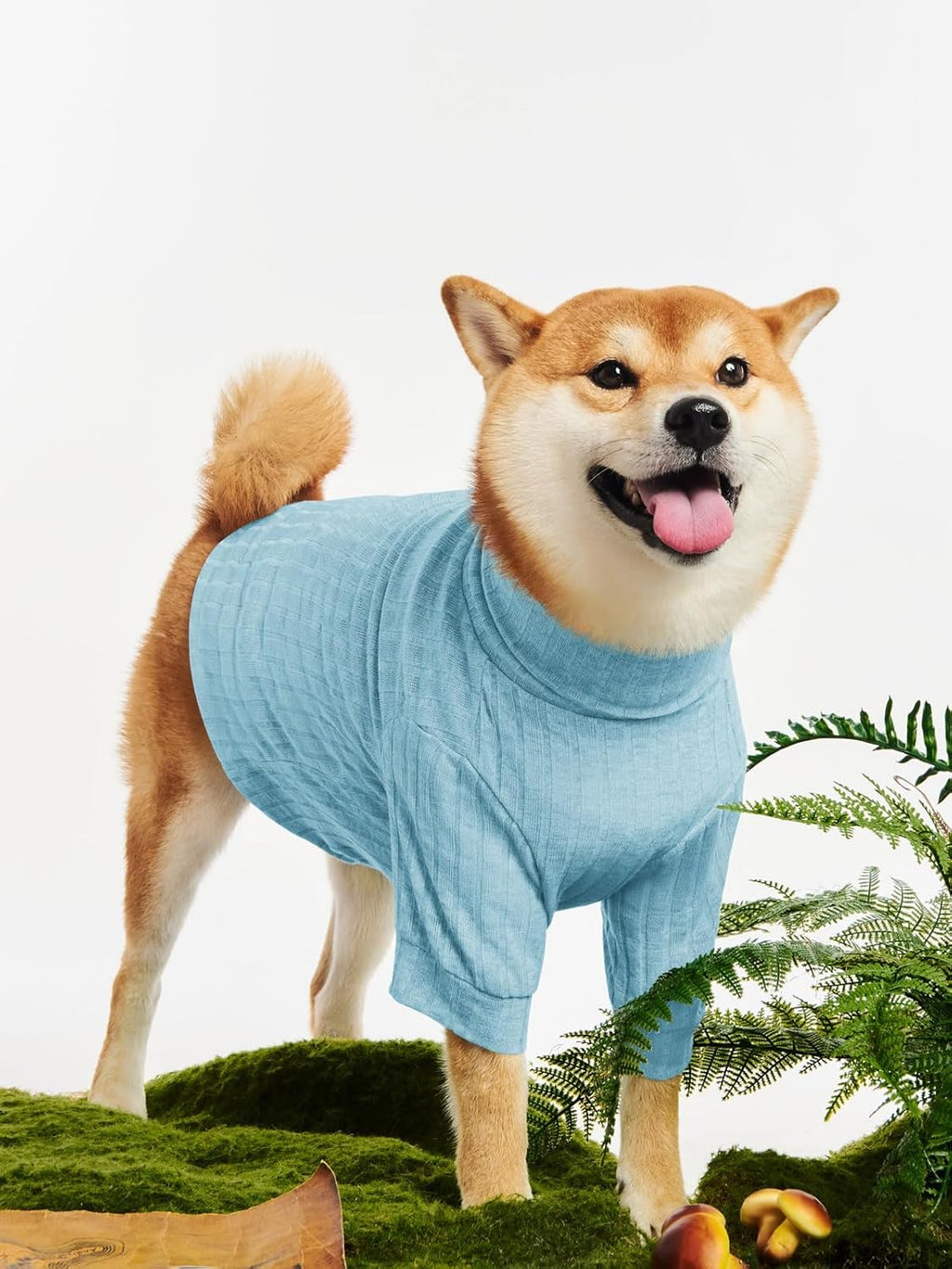 Dog Turtleneck Knitted Shirt Stretchy Pullover Sweater Winter Warm Puppy Clothes for Small Medium Dogs