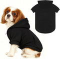 Dog Sweaters,Dog Hoodie,Cozy Fleece Interior Sweatshirt with Hood & Pocket,Leash Hole,Pet Clothes Sweater for Small,Medium,and Large Dogs,Black&M