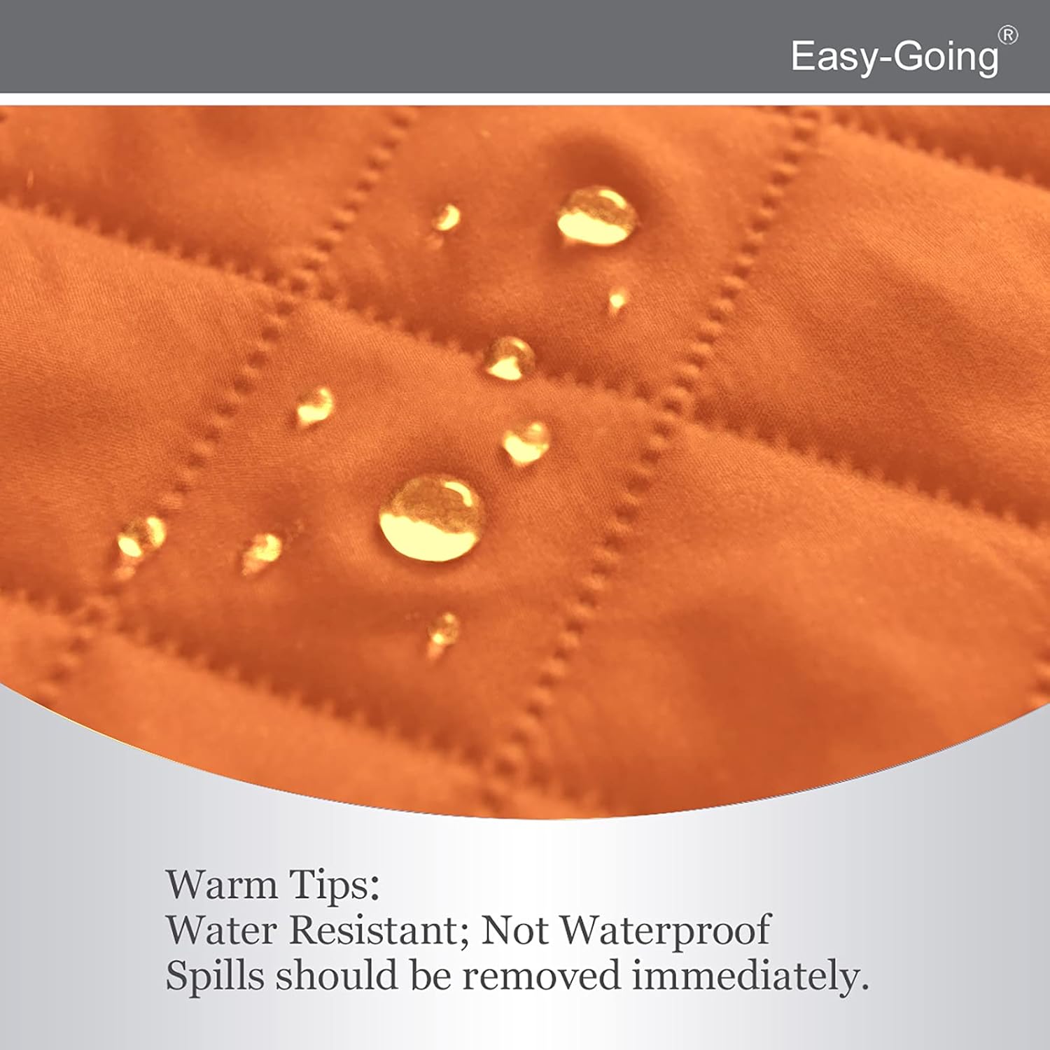 Easy-Going Reversible Couch Cover for 3 Cushion Couch Sofa Cover for Dogs Water Resistant Furniture Protector Cover with Foam Sticks Elastic Straps for Pet Cat (Sofa, Orange/Black)