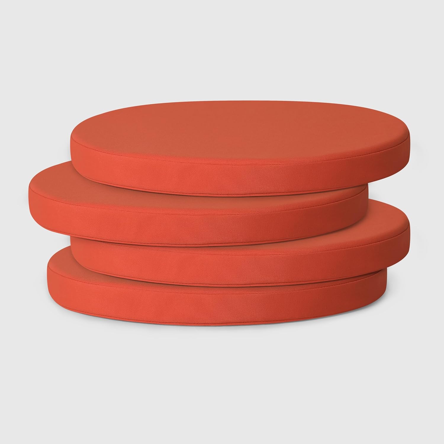 WestinTrends Solace Outdoor Patio Kitchen Dining Chair Round Seat Cushions Set of 4, 16 x 16, Orange