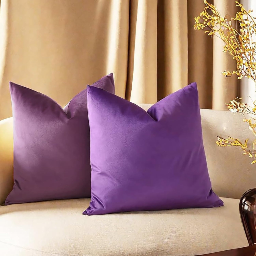 Throw Pillow Covers (Purple Series, 18x18 inches)