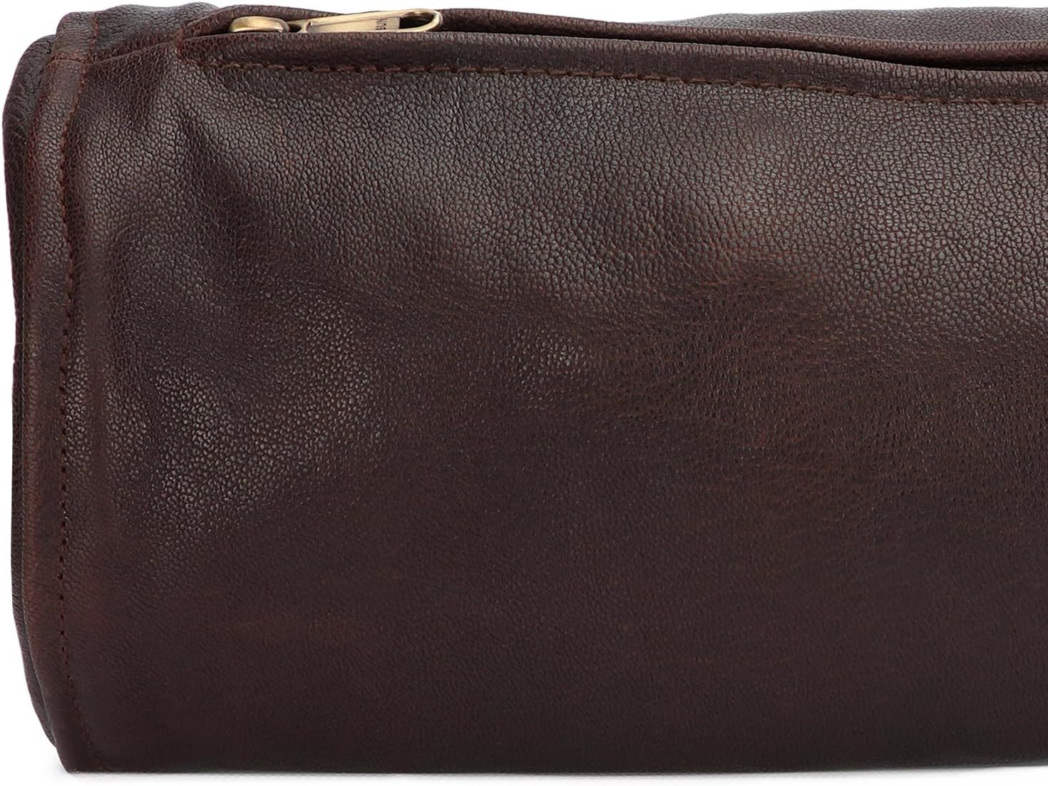 D DOLLY LAMB Goat Leather Cylindrical Cushion Covers - Round Cervical Roll Cylinder Bolster Pillow Cover | Designed for Head, Neck, Back, and Legs, 6x22 Inches - Brown Pack of 2