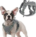 rabbitgoo Tactical Dog Harness for Small Dogs, No Pull Military Service Vest with Handle & Molle, Easy Control for Training Walking, Adjustable Reflective Straps, Dark Grey, S